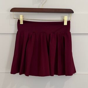 Girls Burgundy Pleated golf Skirt